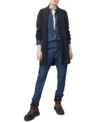 Cardigan long bleu marine