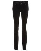 Pantalon slim en Velours lisse Alby  noir