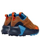 Baskets en Velours de Cuir & Mesh Aztrek Double Mix T camel/bleu