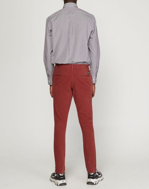 Pantalon chino Slim Krandi bordeaux