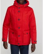 Parka Cardiff longue rouge