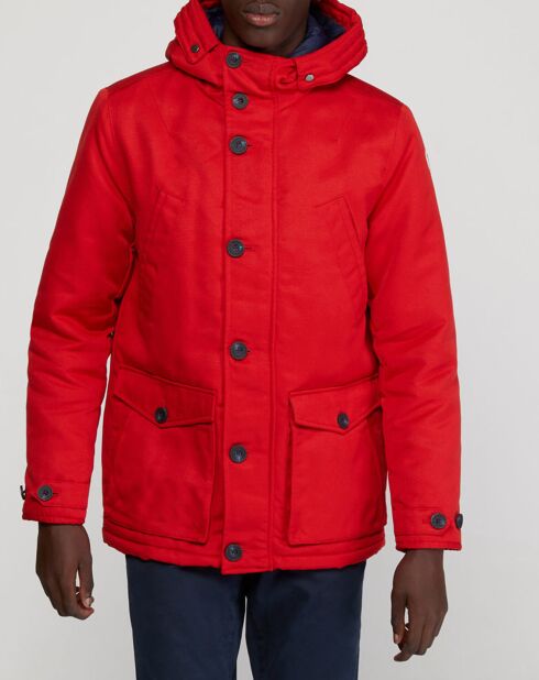 Parka Cardiff longue rouge