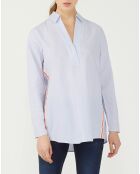 Blouse Popelin rayée bleue