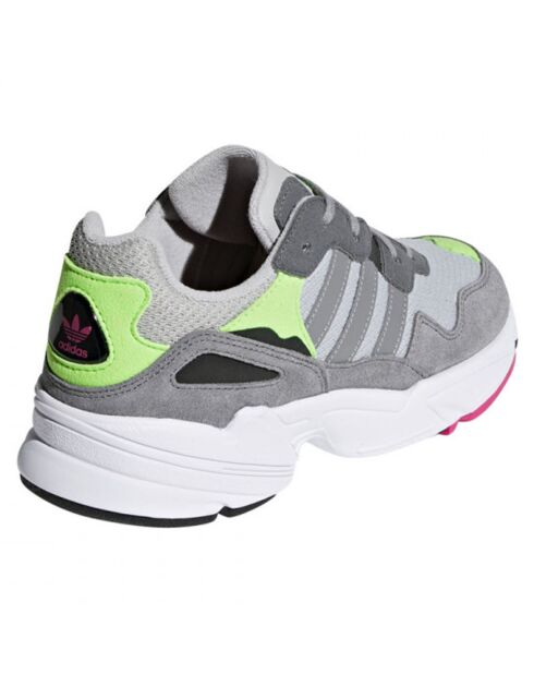 Baskets en Velours de Cuir & Mesh Yung-96 J gris/vert