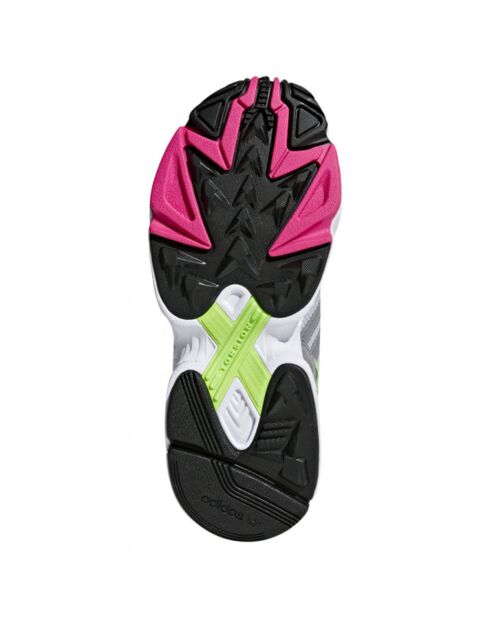 Yung-96 J grijs/groen fluwelen sneakers van leer en mesh