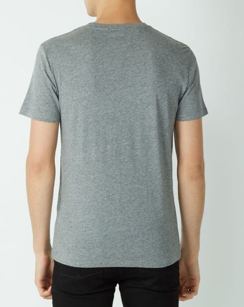 T-Shirt Logo chiné gris