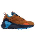 Baskets en Velours de Cuir & Mesh Aztrek Double Mix T camel/bleu