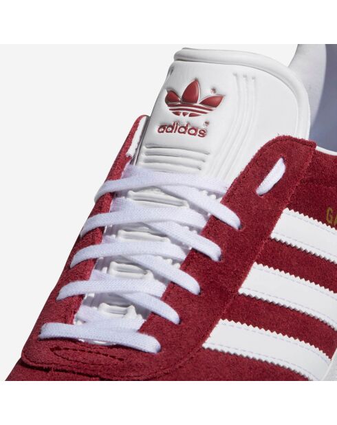 Baskets en Velours de Cuir Gazelle bordeaux