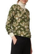 Chemise jersey imprimée fleurs verte