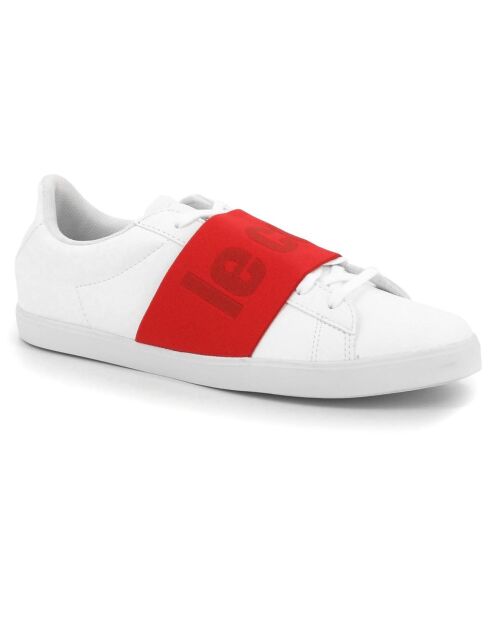 Baskets Agate Big Logo blanc/rouge
