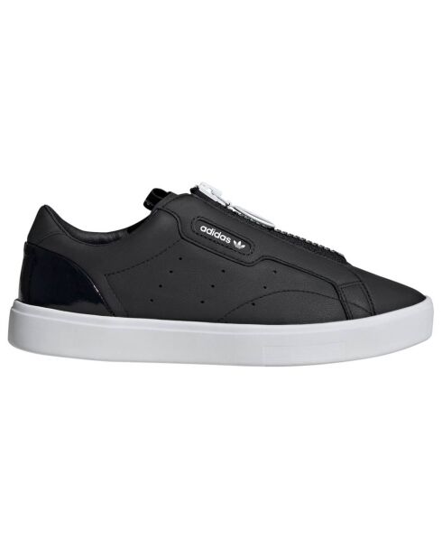 Baskets en Cuir Sleek Zip W noires