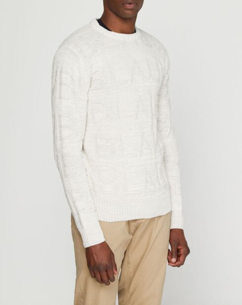 Pull Blauw écru