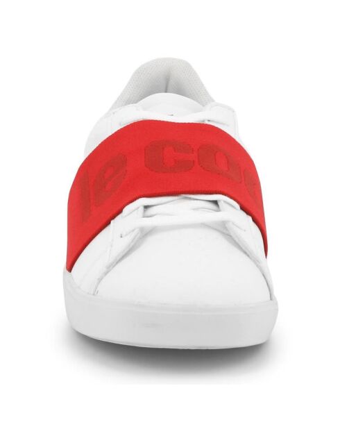 Baskets Agate Big Logo blanc/rouge
