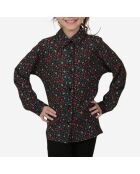 Chemise imprimé fleuris noir/multicolore