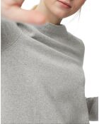 Pull col montant gris