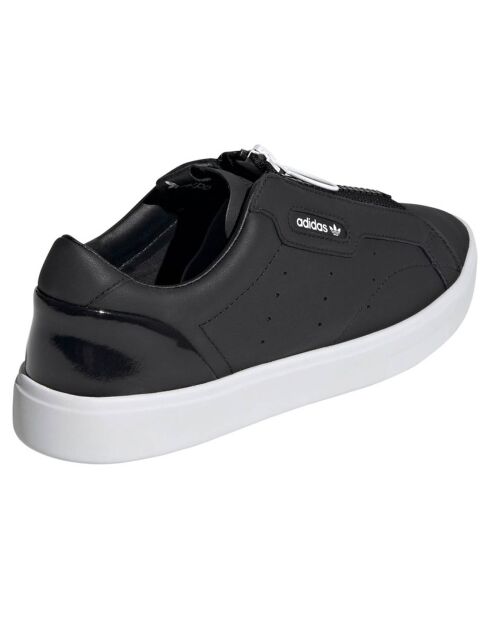 Baskets en Cuir Sleek Zip W noires