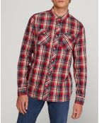 Chemise Regular Fit Gekark carreaux rouge/marine/écru