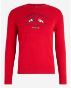 Pull brodé North Sails X Les Voiles de St Tropez rouge