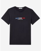 T-Shirt Logo tricolore noir