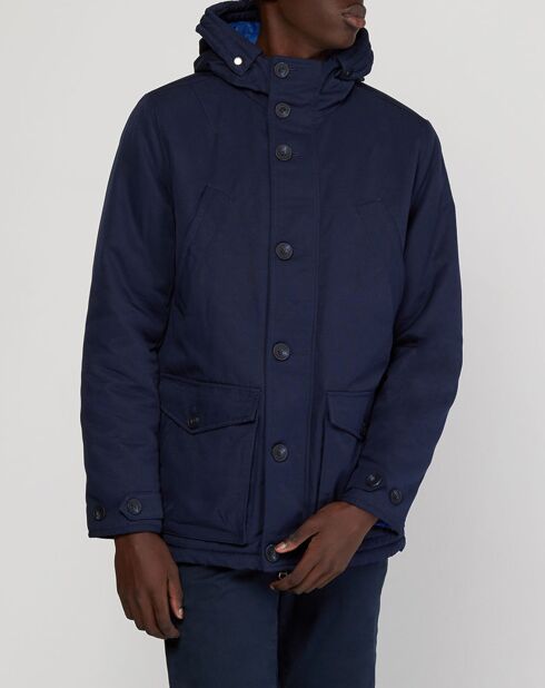 Parka Cardiff longue bleu marine