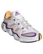 Baskets en Cuir & Mesh Fyw S-97 blanc/violet