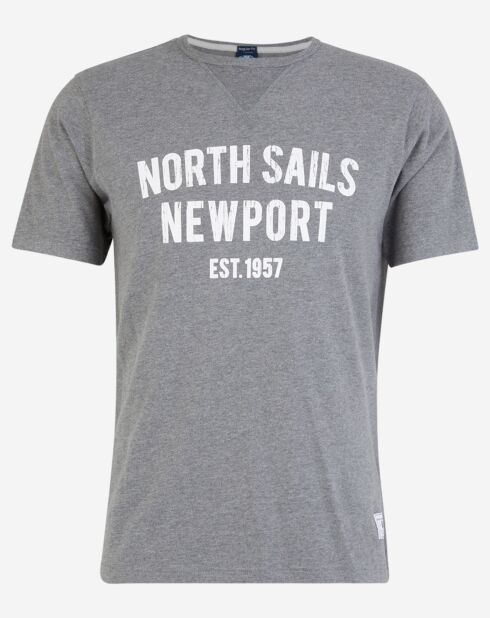 T-Shirt Newport Flocke gris chiné