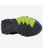 Baskets en Velours de Cuir & Mesh Aztrek Double Mix T vert/bleu