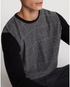 Pull en Laine mélangée noir/gris