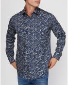 Chemise Regular Fit Perroquets bleu marine/multicolore