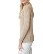 Pull en Laine mélangée col montant beige