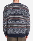 Pull Jacquard Tarkine Stands bleu/rouge