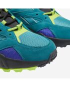 Baskets en Velours de Cuir & Mesh Aztrek Double Mix T vert/bleu