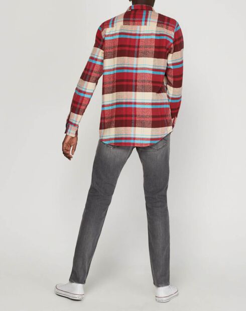 Surchemise Flannel Howe Waters carreaux rouge/écru