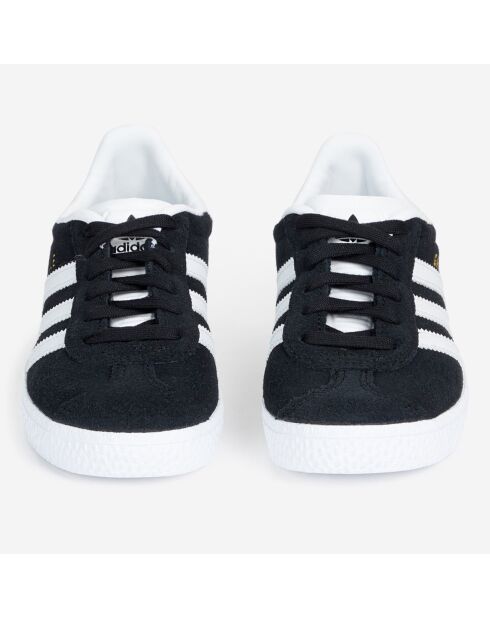 Baskets en Velours de Cuir Gazelle 2 noir/blanc