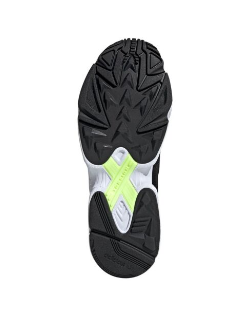 Baskets en Velours de Cuir & Mesh Yung-1 noir/jaune