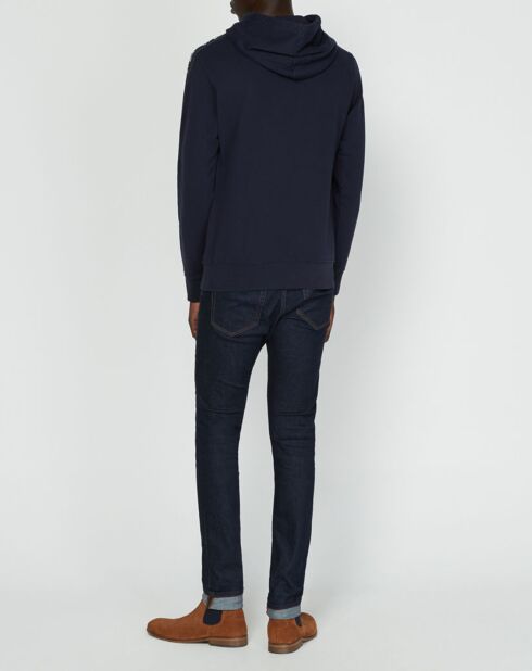 Sudadera con logo deportivo azul marino