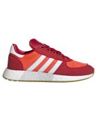 Baskets en Velours de Cuir & Mesh Marathon Tech rouge/orange/blanc