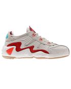 Baskets en Cuir & Mesh Fyw S-97 blanc/rouge