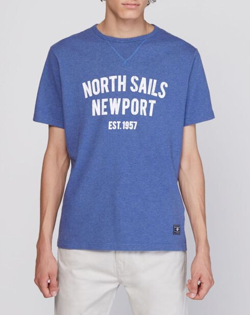 T-Shirt Newport Flocke bleu jean