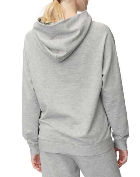 Sweat à capuche jersey gris