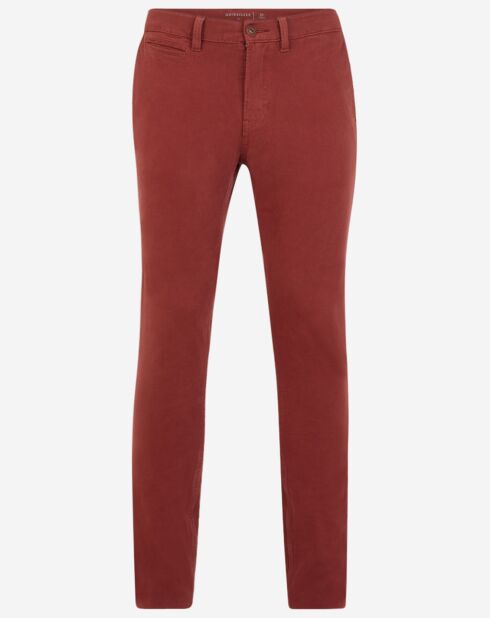 Pantalon chino Slim Krandi bordeaux