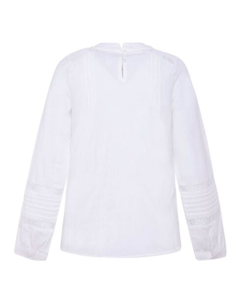 Blouse à dentelle blanche