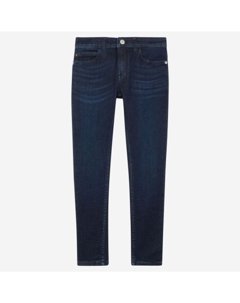 Jean skinny en Toile de coton bleu foncé