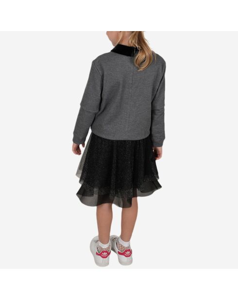 Sweat col claudine gris chine