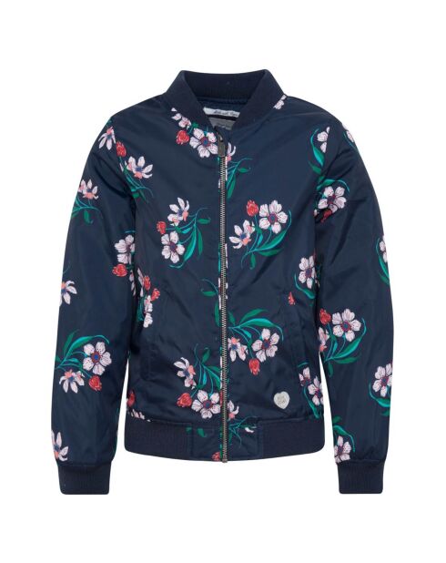 Bombers à fleurs marine
