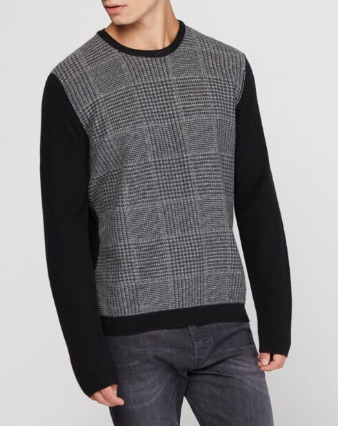 Pull en Laine mélangée noir/gris