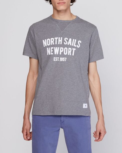 T-Shirt Newport Flocke gris chiné