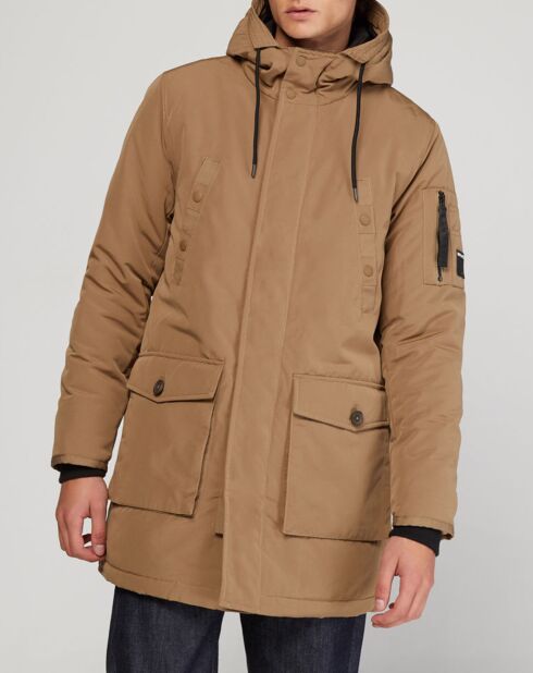 Parka chaude beige