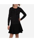 Cardigan uni a paillettes noir