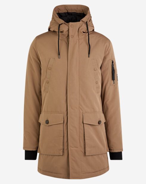 Parka chaude beige